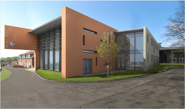 New School of Music for Solihull School. Design & Build project.